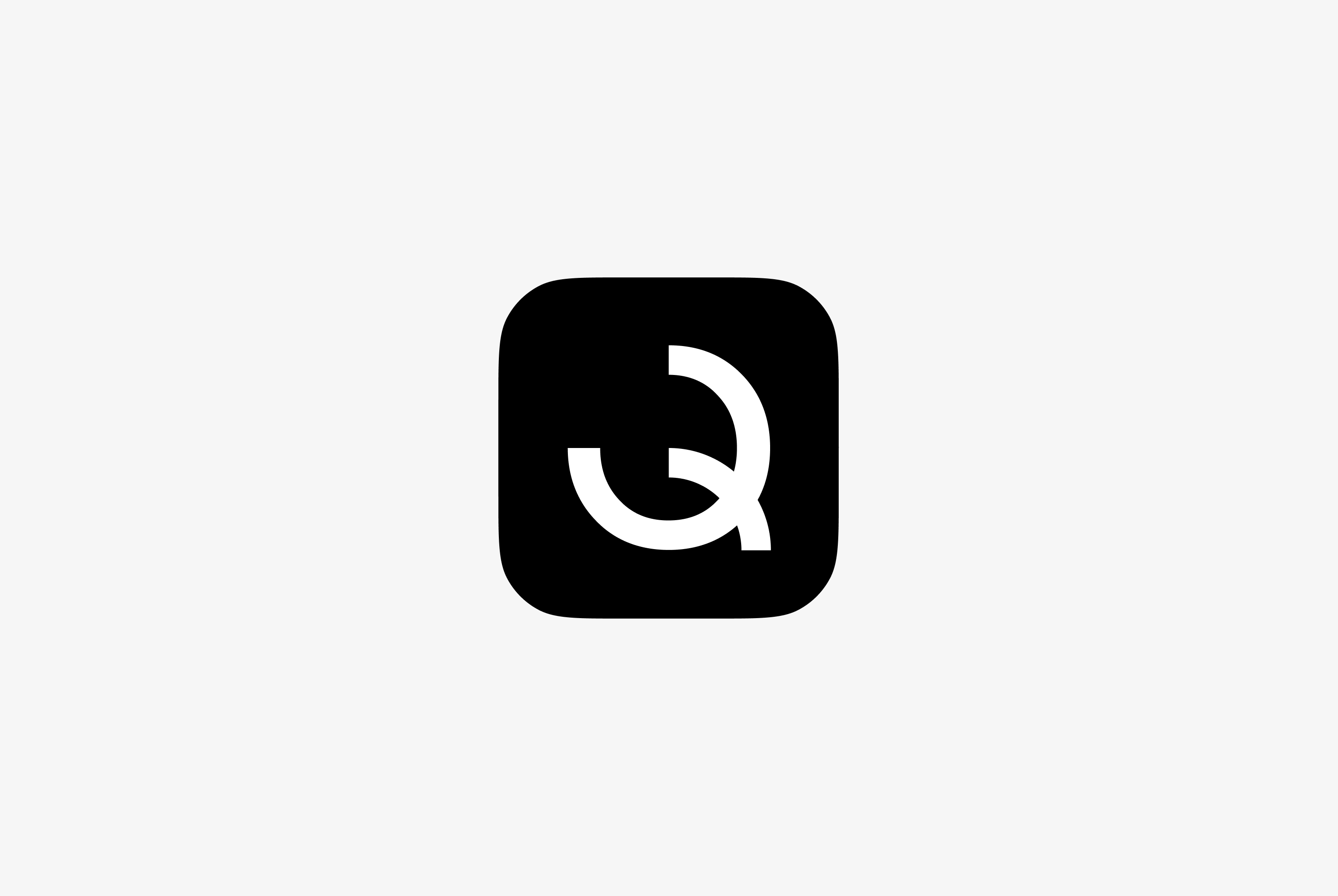 Qastor logo icon in black square