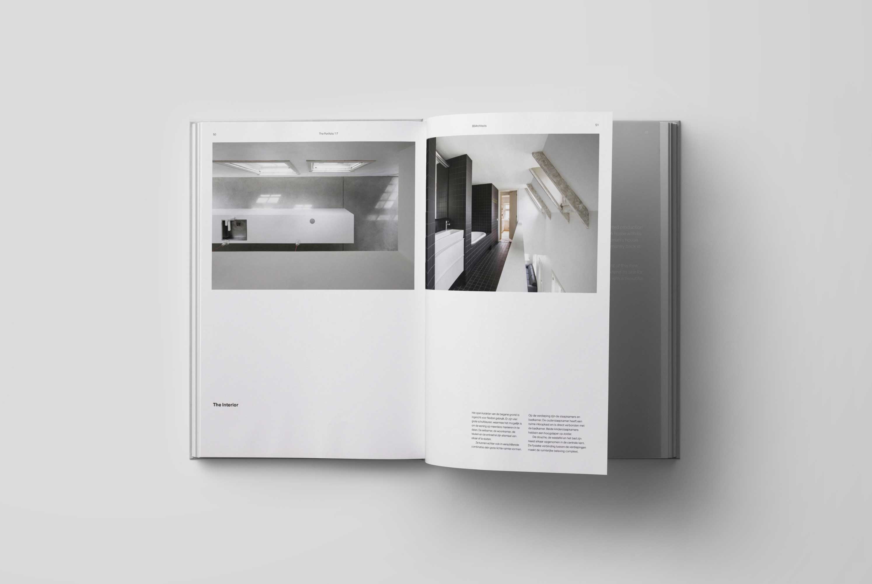 Open BB/Architects book showing a photo of a kitchen