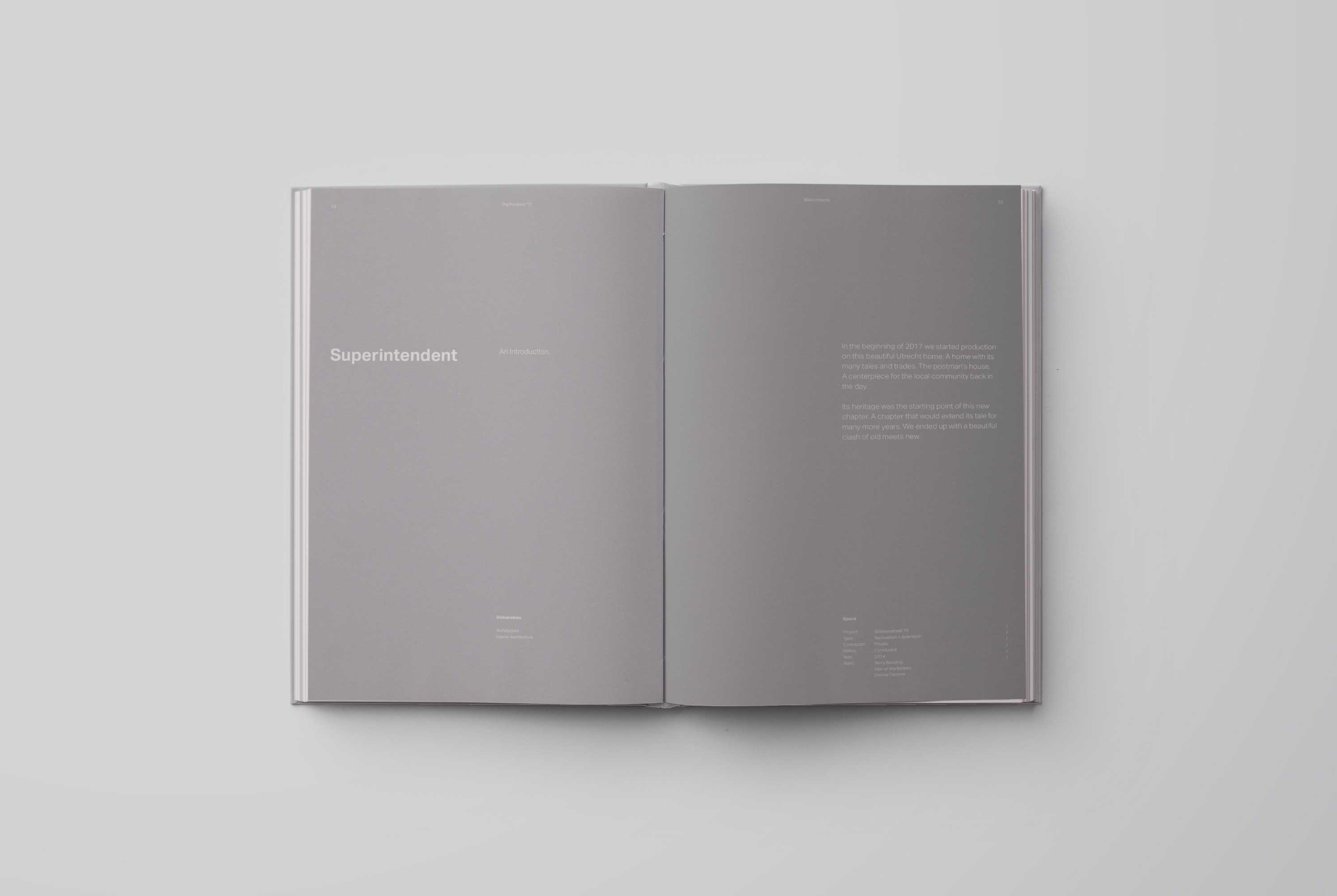 Open title pages of the BB/Architects book