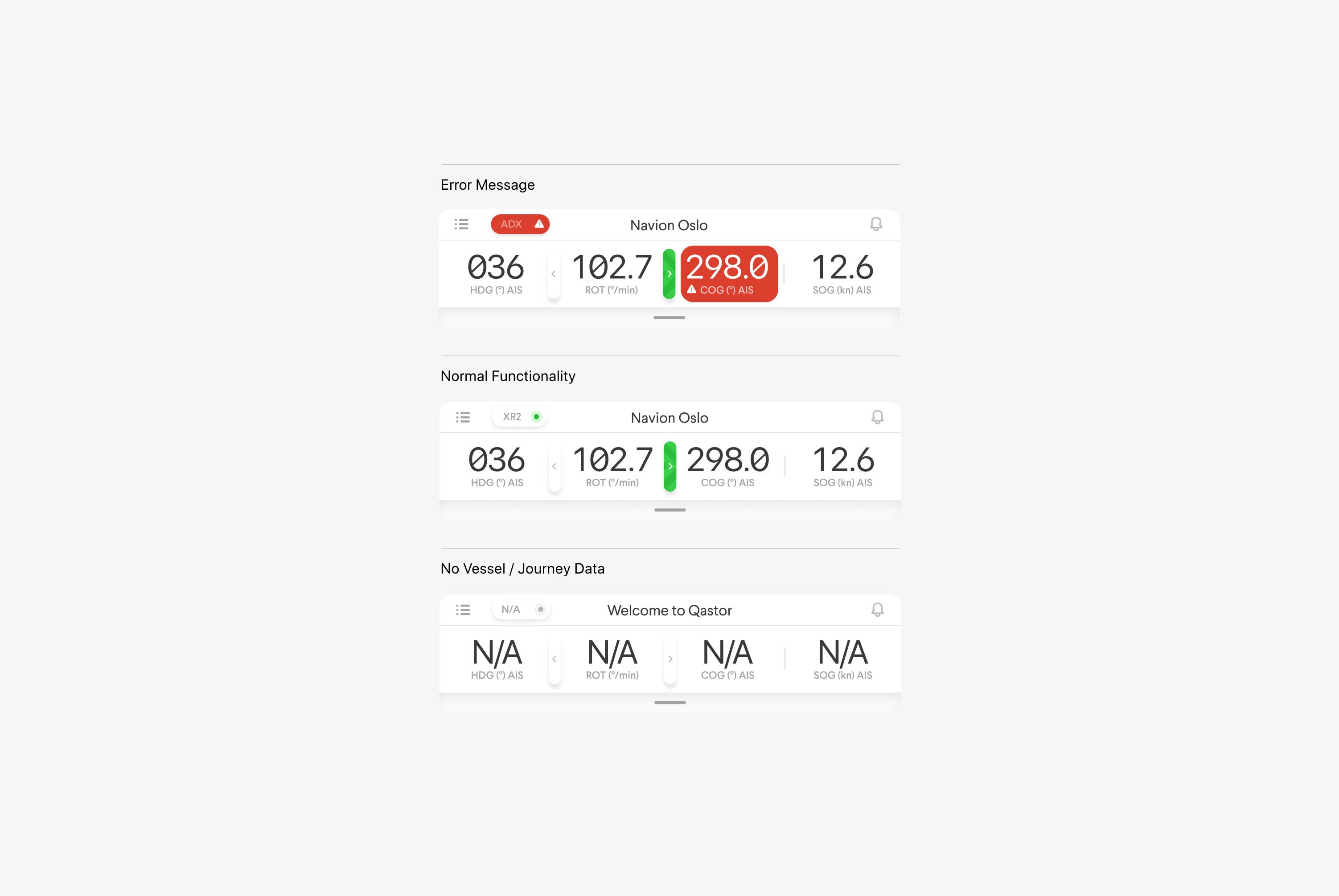 QPS Qastor Error Message UX Design Components