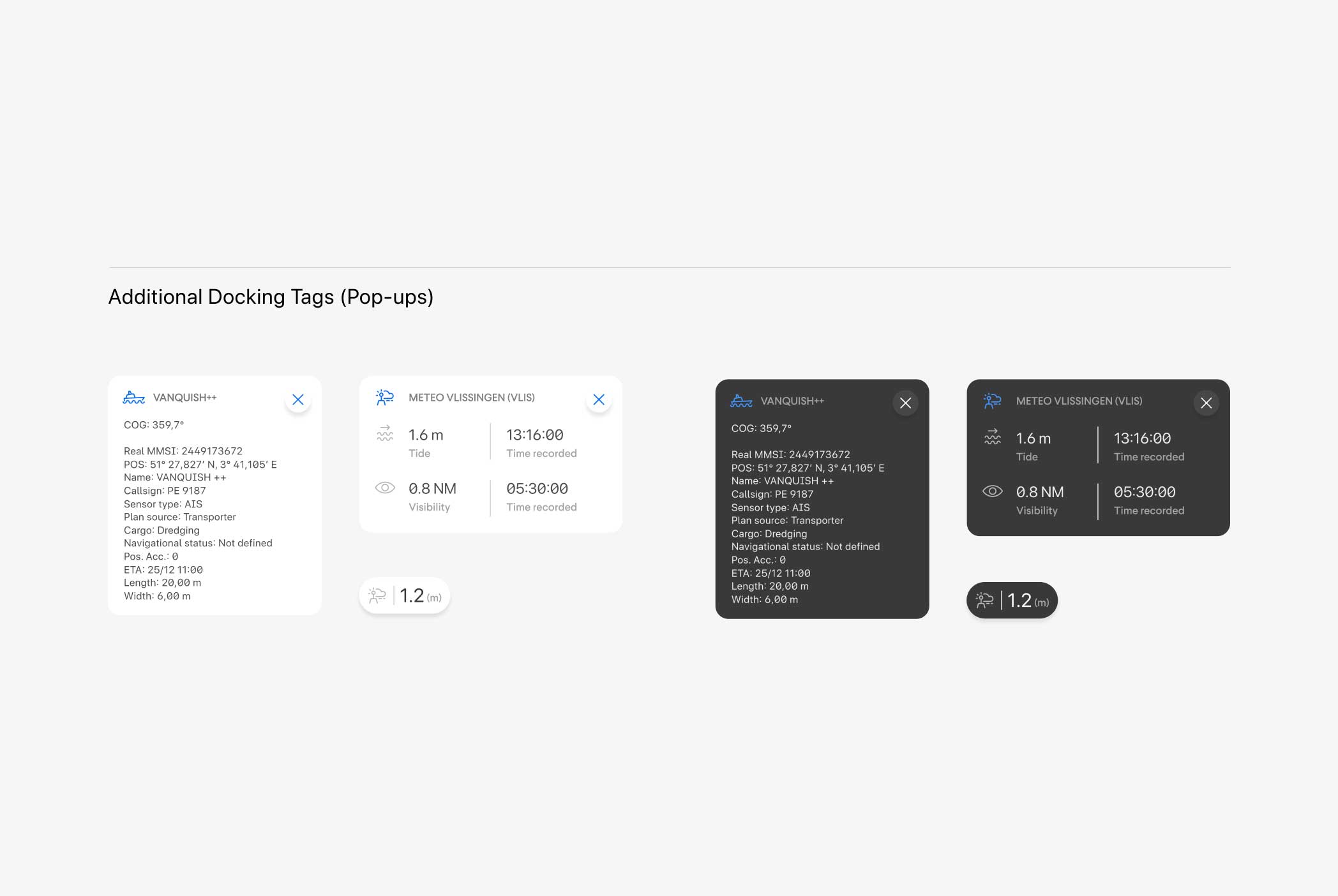 QPS Qastor Additional Docking Tags Pop-ups UX Design App Components