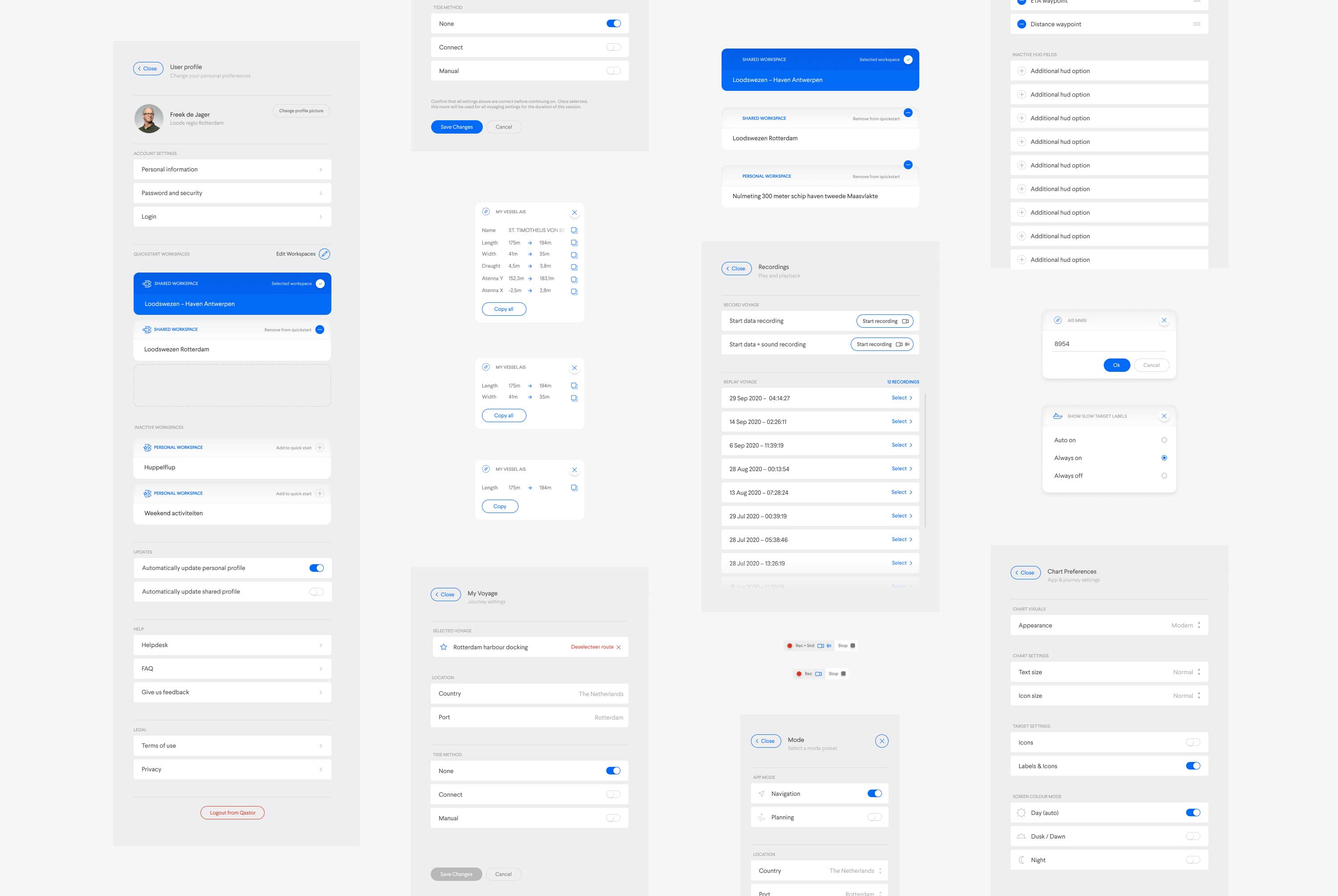 QPS Qastor Menu Structure UX Design Components.