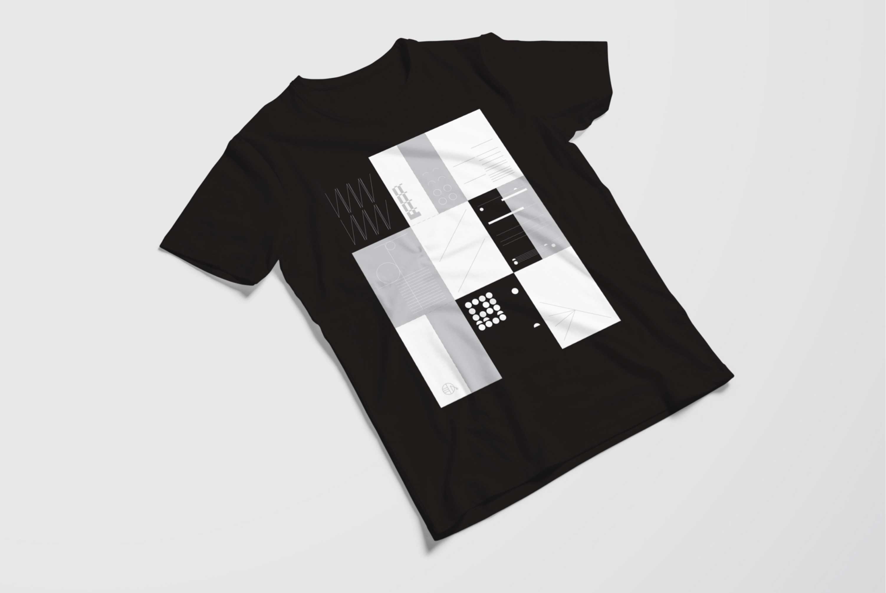 A black t-shirt with the Midlight Sessions artwork printed on it