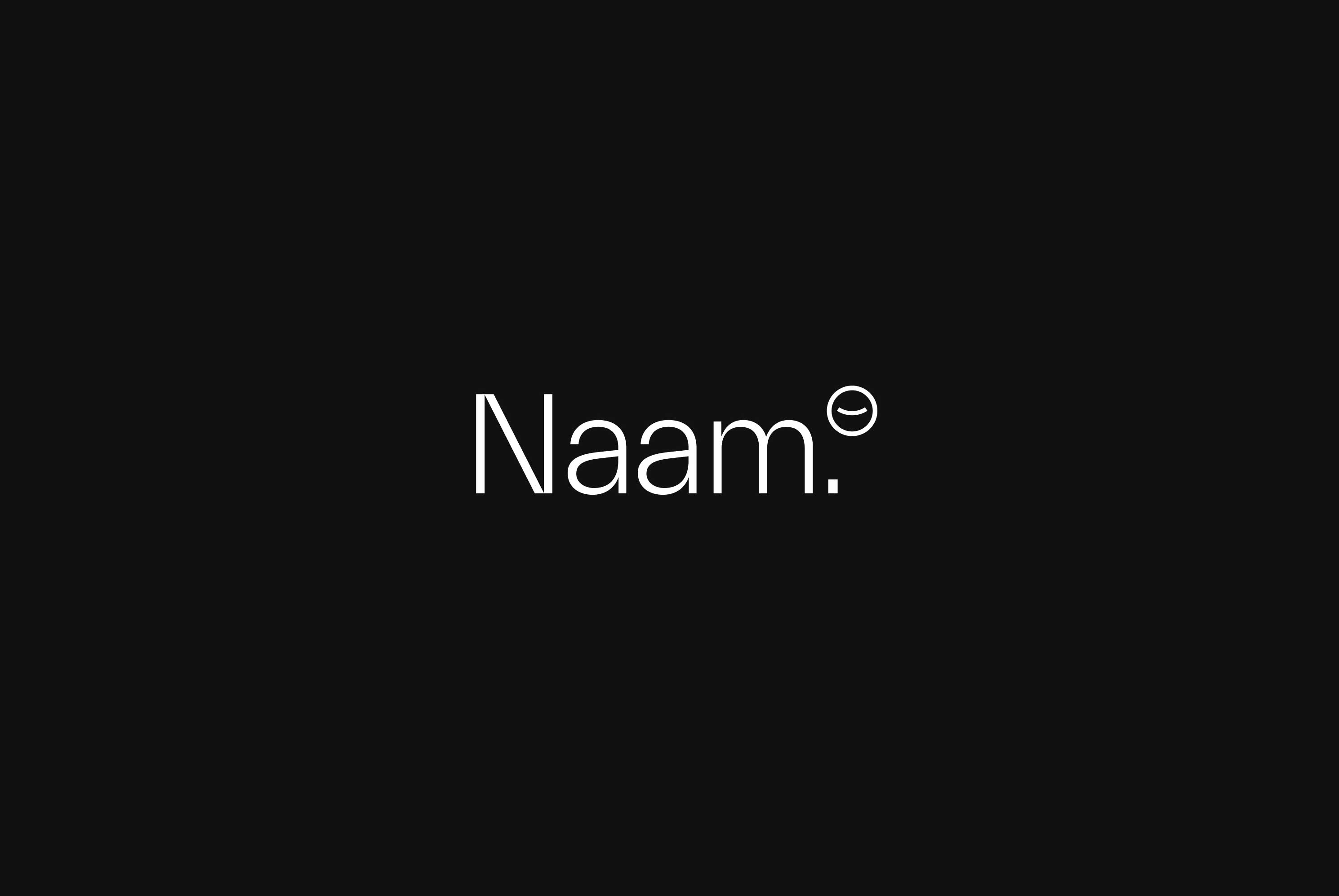 The new Naam Agency wordmark on a dark background